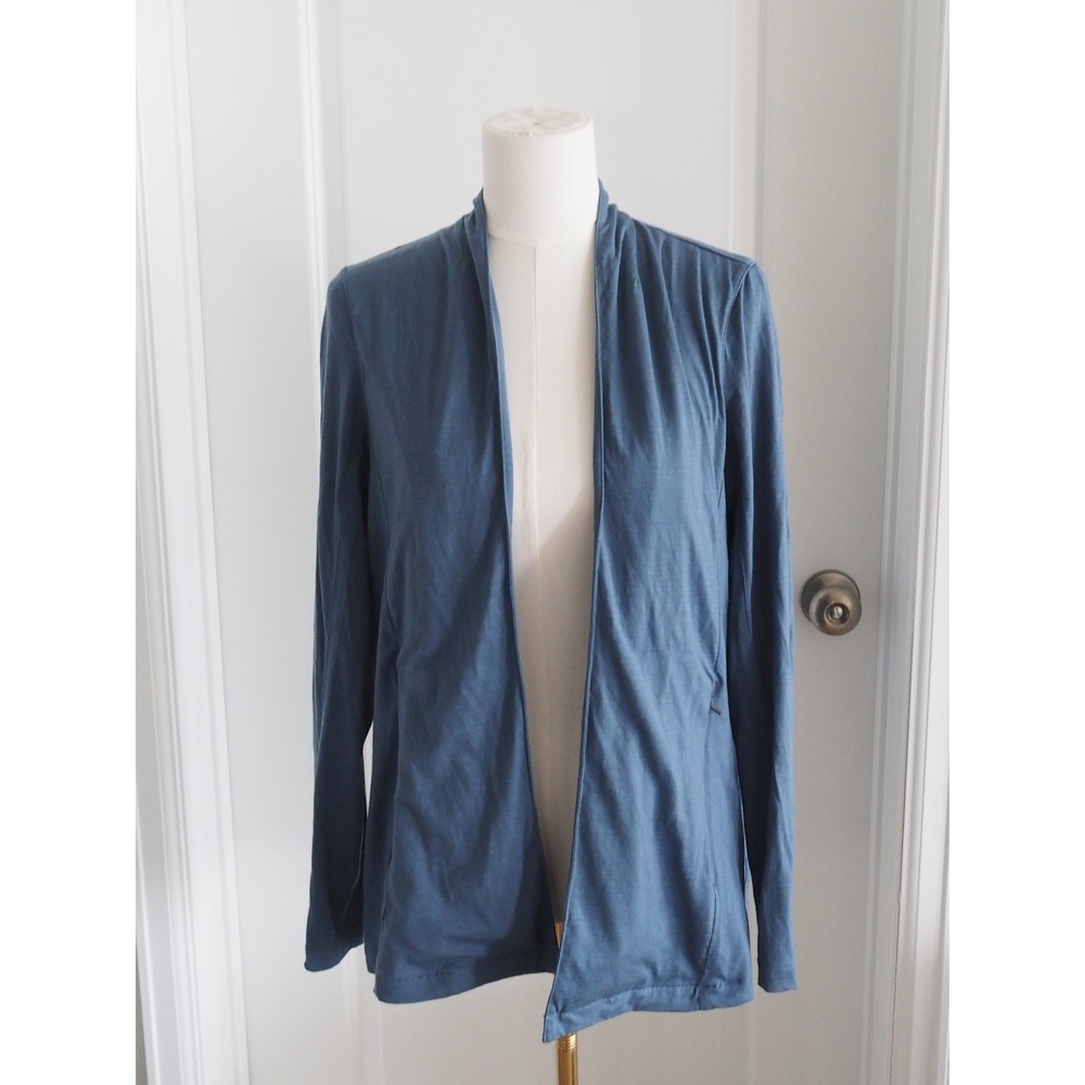 QOR Merino Wool Gorpcore Open Cardigan Dusty Blue Gorpcore Small Good 31962